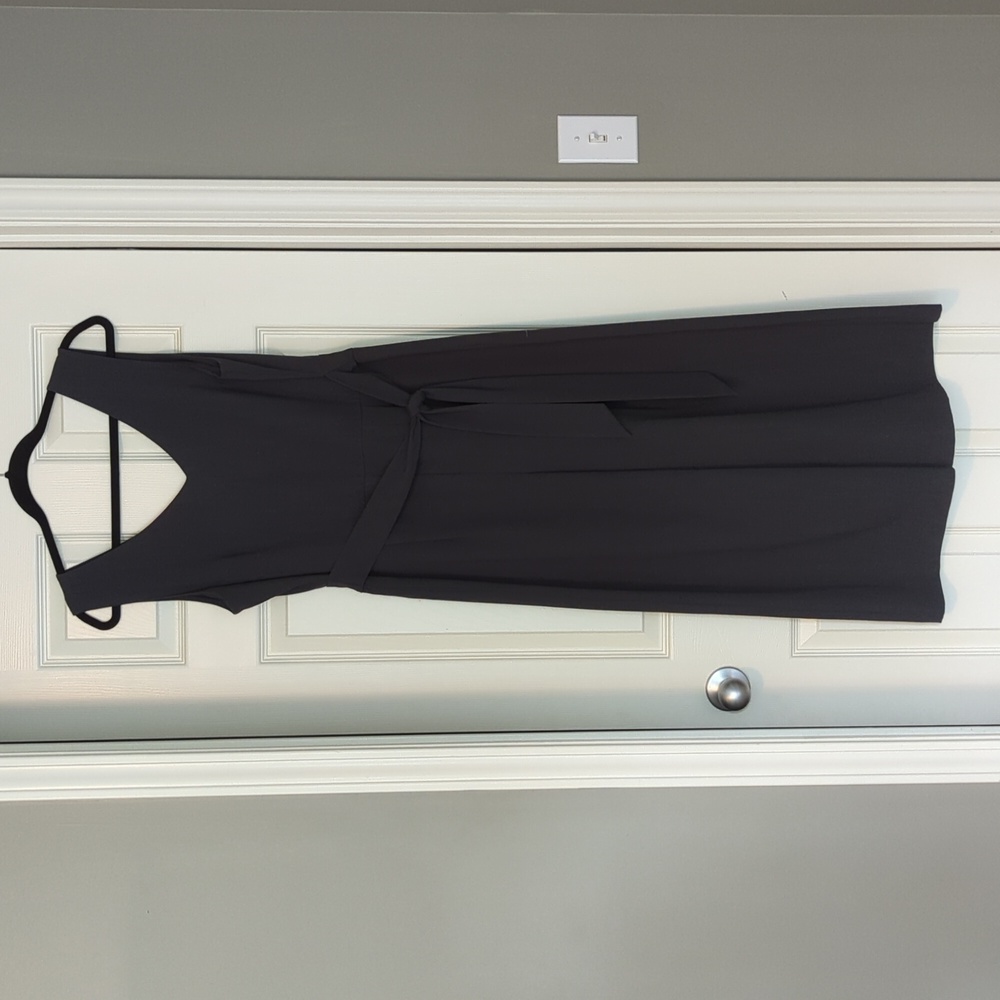 Loft Charcoal Sleeveless V Neck Jumpsuit